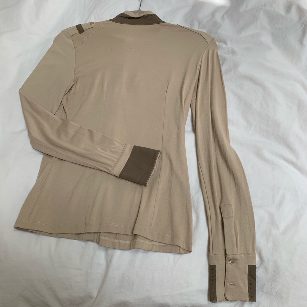 MaxMara Tan Button Down Fitted Shirt - Picture 6 of 7